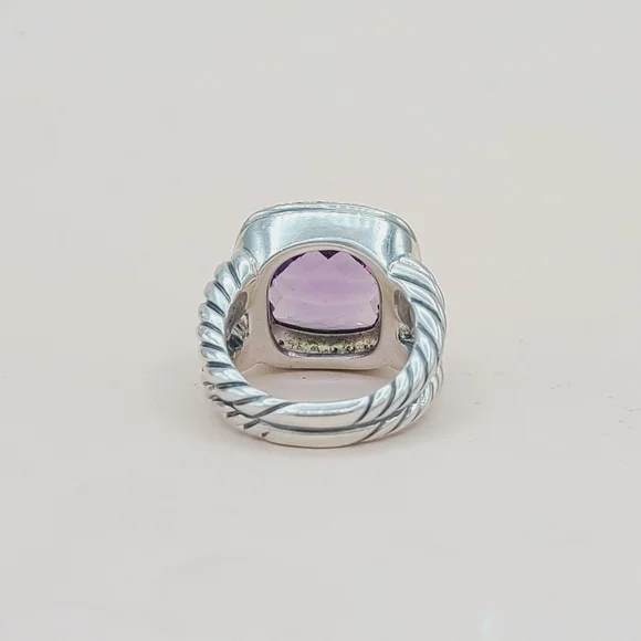 David Yurman Albion 14mm Amethyst Moonlight Ice Diamond Ring